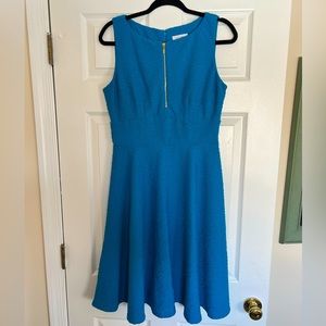 Calvin Klein turquoise blue dress.
